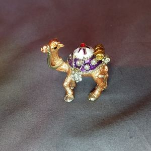 Exquisite Miniature Metal Camel Box